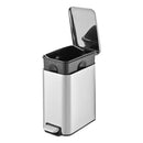 Lixeira de Inox Linea Retangular Multiuso - 5 Litros