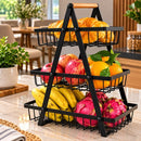Fruteira de Mesa 3 Andares  - Preta