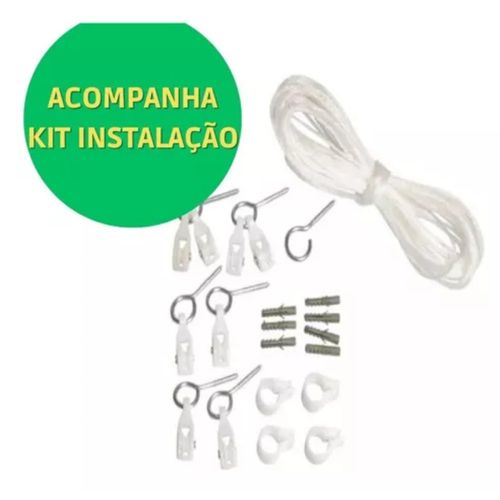 Varal de Teto de Aço 90cm Suporte 13kg