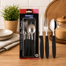 Conjunto talheres 12 peças de inox - Preta