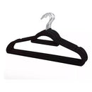 Kit 10 Unidades Cabides Slim Veludo Preto