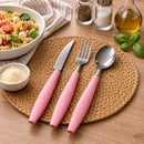 Conjunto talheres 12 peças de inox /Rosa