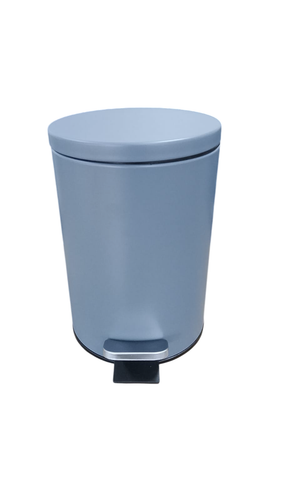 Lixeira Redonda com Pedal Multiuso Aço 5 litros - Cinza Matte