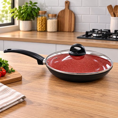 Frigideira com revestimento cerâmica 24cm- Preto