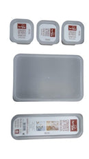 Conjunto 5 Potes Herméticos de Plástico Com Tampa